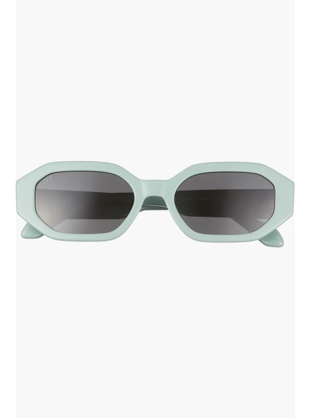 DIFF Eyewear Allegra 53mm polarized rectangle sunglasses grey